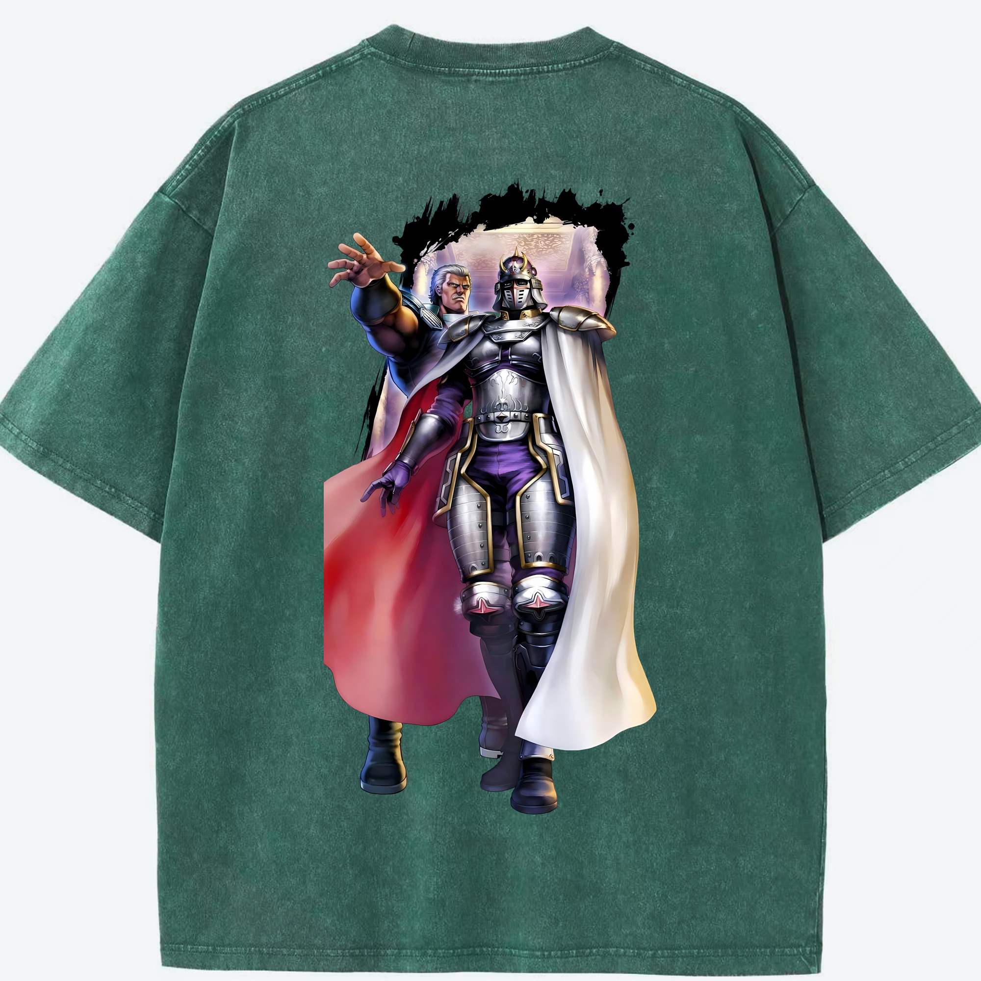 （画像用） 北斗の拳 Fist of the North Star 綿100% ヴィンテージ風 半袖Tシャツ（背面プリント）
